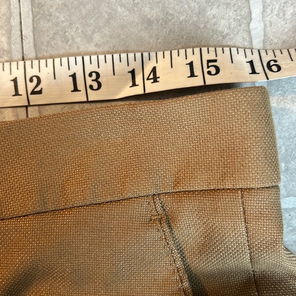 Zara Green high Waist Pants Slacks Soft Sz. 30 EUR 38 khaki tan warm color ankle - Picture 5 of 16